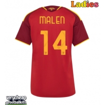 AS Roma Donyell Malen #14 Replica Home Shirt Ladies 2026-27 Short Sleeve